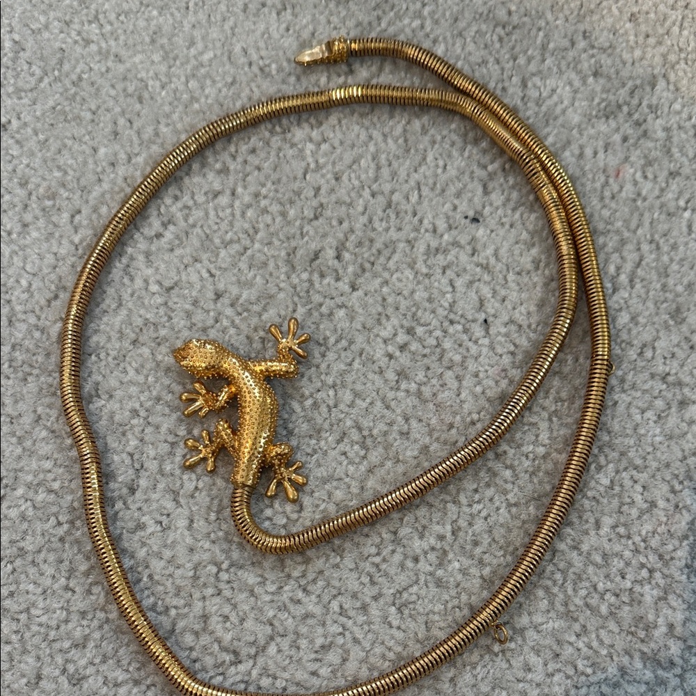 Zara Gold Reptile belt